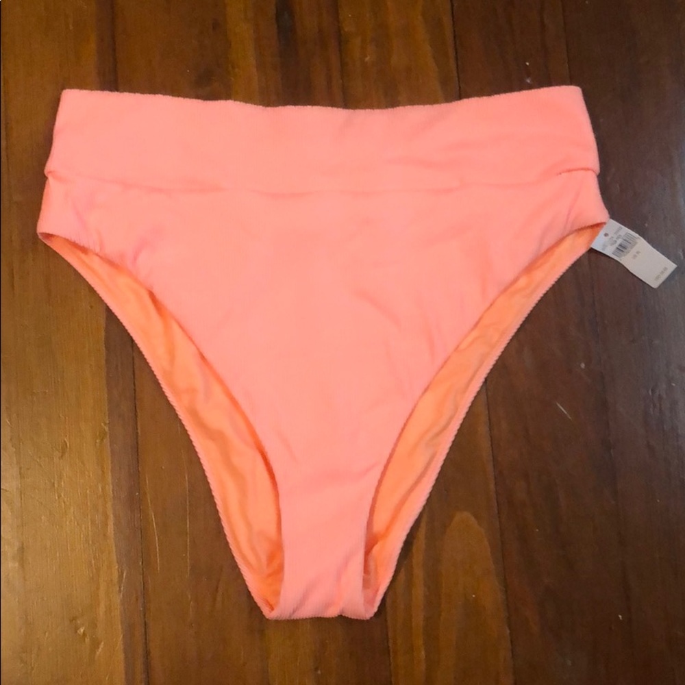 BNWT Aerie High Cut Bikini Bottom-Neon Peach 🍑